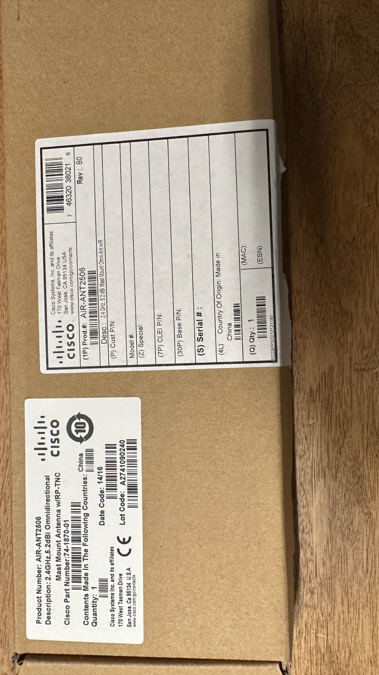 Wlan: Cisco 2.4GHz Air-Ant2506 WLAN Antenne – Neu und originalverpackt aus Rüti ZH von Philippek 2