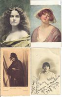 4 AK - Damen Frauen Portrait - Femme
