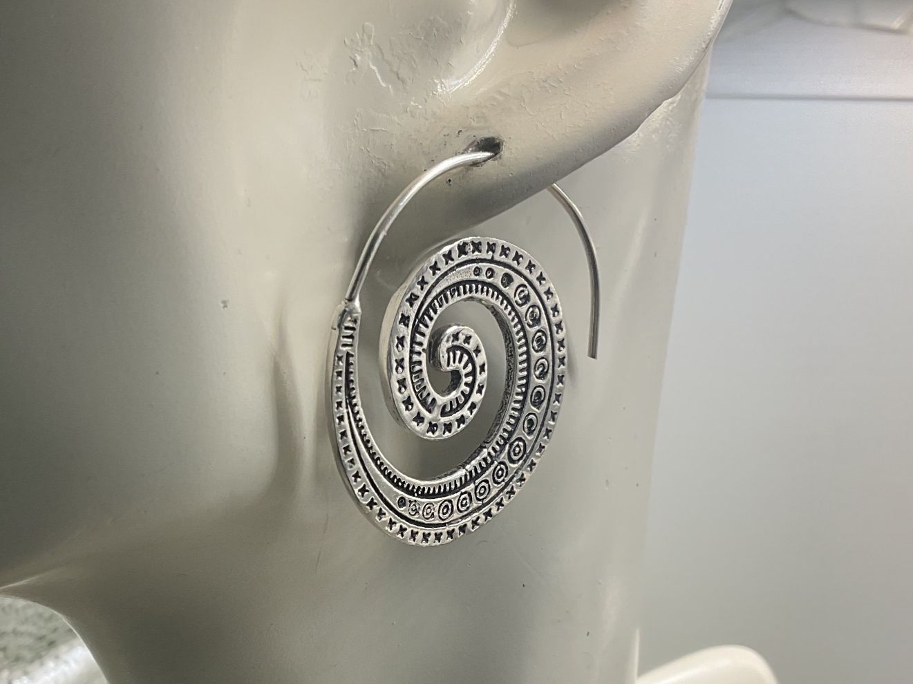 Orecchini pendenti & Orecchini a lobo: Spiralofrringe in Sterlingsilber – Nuovo (secondo la descrizione) da Luzern venduto da S.Kern01