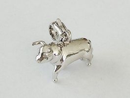 Charm "Stier" Silber 925 - Sternzeichen / Amulett - Neu