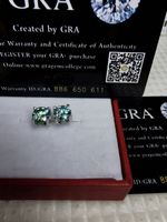 Boucles d'oreille argent avec moissanites 2 ct certifié GRA
