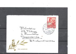 Pro Juventute-Brieflein 1935 mit Pro Juventute-Marke