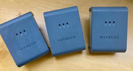 3x Netgear XAV101 Powerline AV Ethernet Adapter Set
