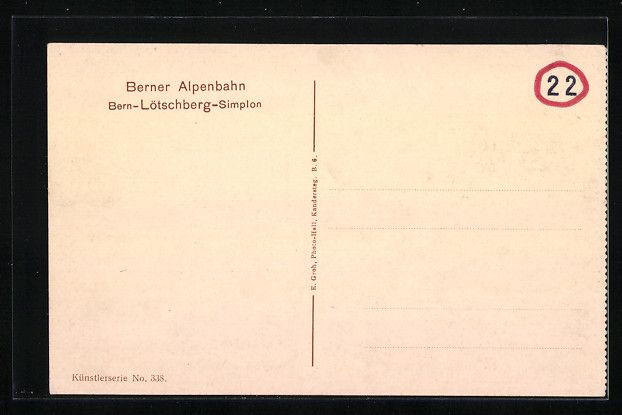 Cartoline postali: Lötschbergbahn, Blick auf Visp, die Mis – Usato da Berlin venduto da bartko-reher 1