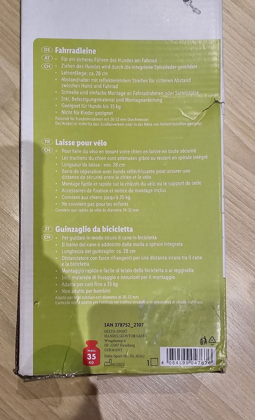 Leine & Halsband: Hunde- Fahrradleine – Neu und originalverpackt aus Fehraltorf von Sumin 2
