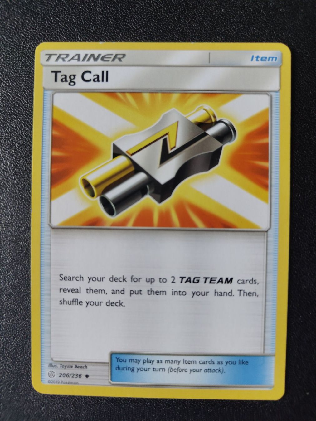 Pokémon Carte collezionabili: Tag Call 206/236 Trainer Pokémon SM Cosmic Eclipse 2019 EN – Usato da Mezzovico venduto da finsteraar