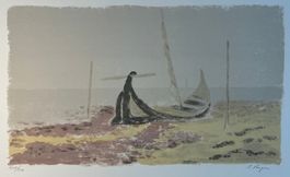 VONZUN Anny (1910-1990) - Strandboot - Lithographie