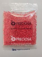 Preciosa Rocailles Glasperlen Perles Doppelloch Twin in rot