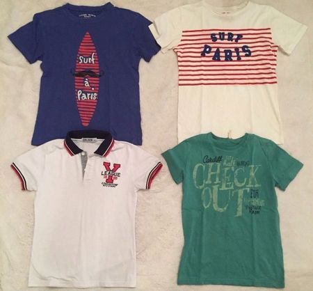 Paket / Set 4 x T-Shirt mit Benetton, Manor... Gr. 146