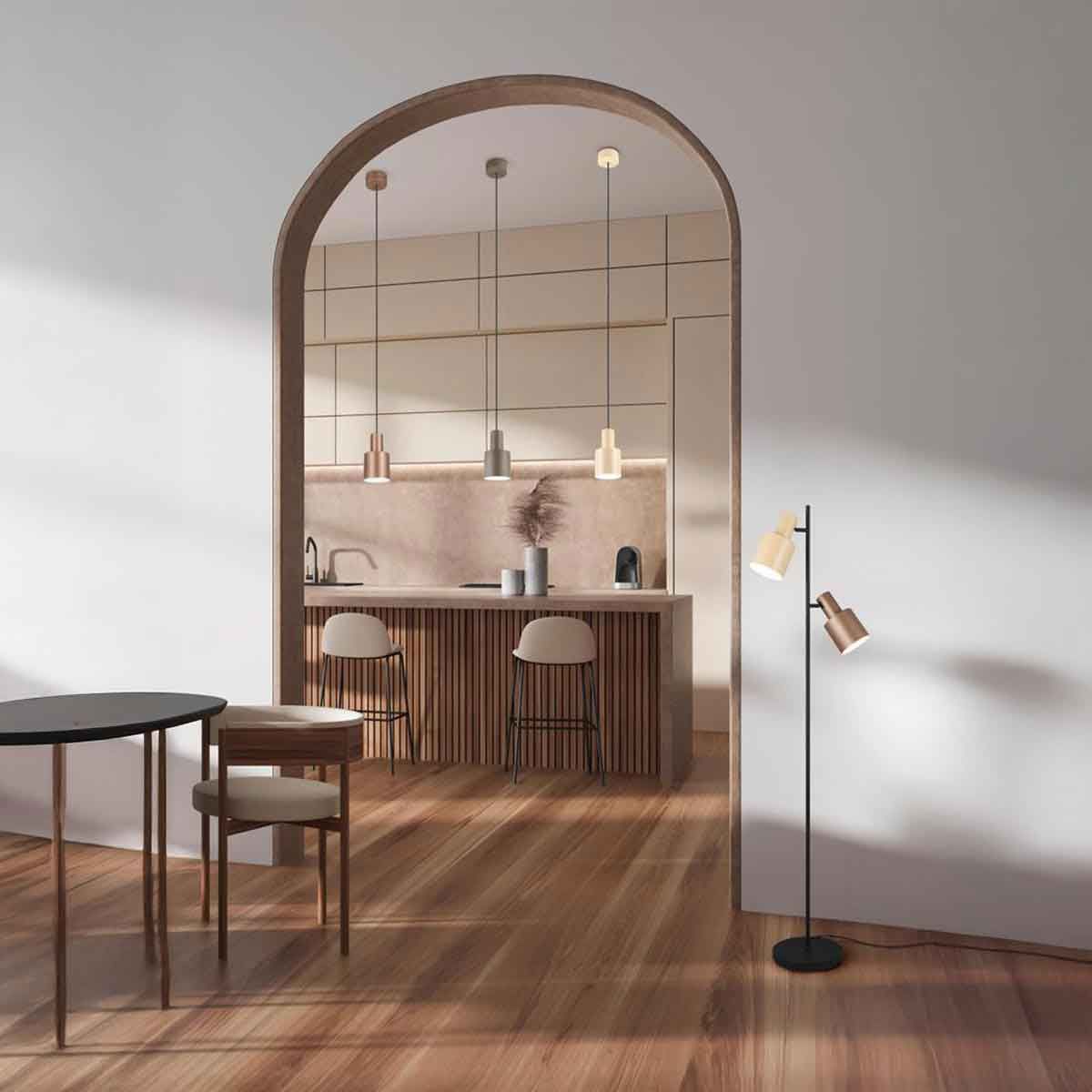 Lampade: Stehleuchte, Braun, 2 Spots, 161 cm Höhe – Nuovo (secondo la descrizione) da Kreuzlingen venduto da Smart-Light 2