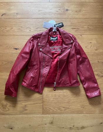 Schott Lederjacke Perfecto Rot Neu mit Etikett