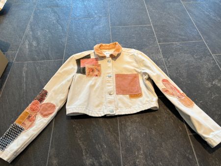 Bershka Jacke - weiss und mehrfarbig - Patchwork - Grösse M