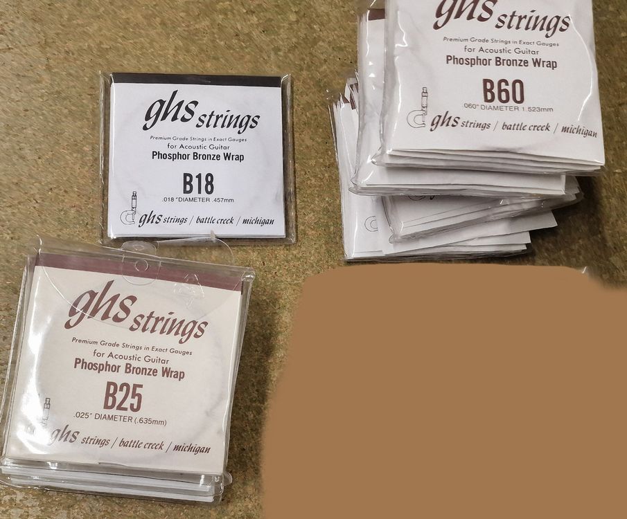 GHS Strings THIN CORE PHOSPHOR BRONZE TCB-L - Cordes Guitare Acoustique Light 012-052