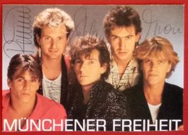 Münchener Freiheit Autogramm signiert Foto 10x15cm 1984