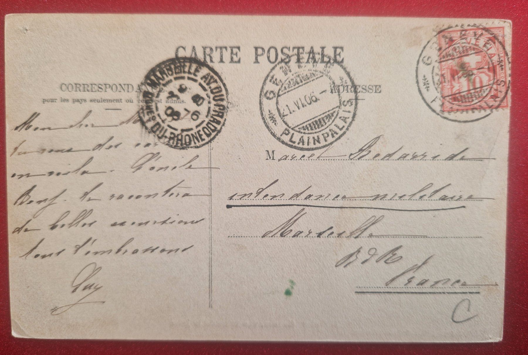Cartoline postali: Genf mit Dampfer, 1906, – Usato da Melchnau venduto da Arthurius 1