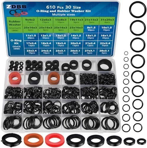 Sanitari: 7 Grösse Wasserschlauch Dichtung 20 O-Ring-Sortiment Kit – Nuovo e nell'imballaggio originale da Hundwil venduto da pak_7zvn 1