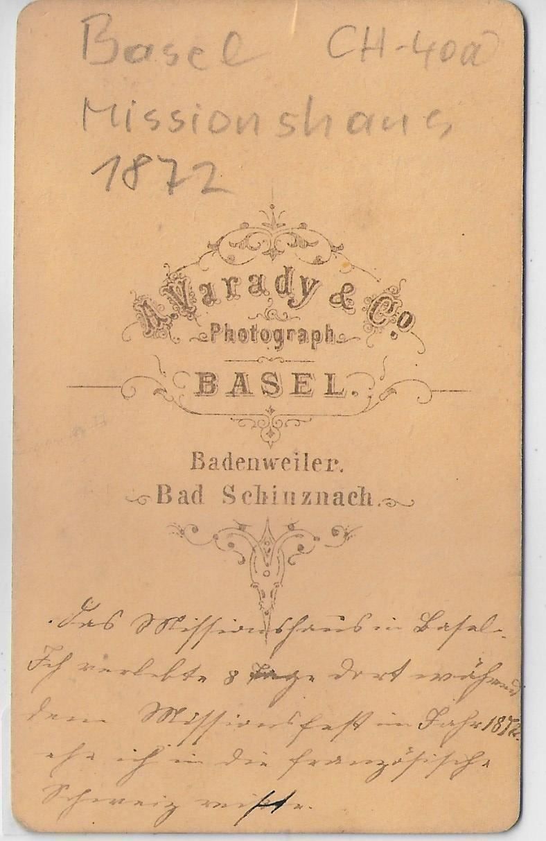 Ansichtskarten: Basel - Missionshaus um 1872 - Litho – Gebraucht aus Ettingen von Kartenplanet 1