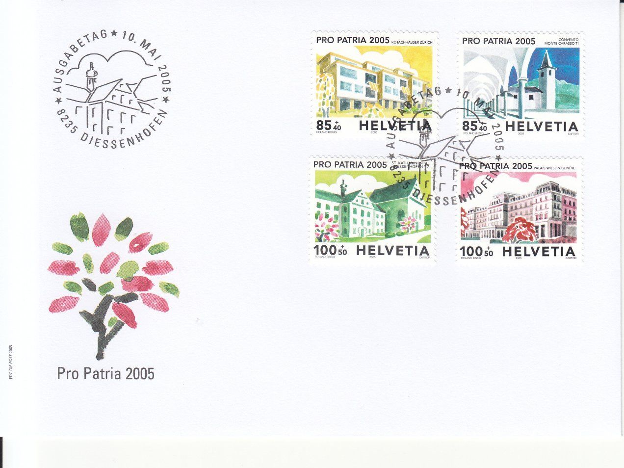 Alle Briefmarken: SBK B288 - B290 FDC – Gebraucht aus Bürglen TG von StampGraf