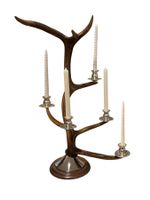 Elegante Candeliere in Asta di Cervo per 5 Candele