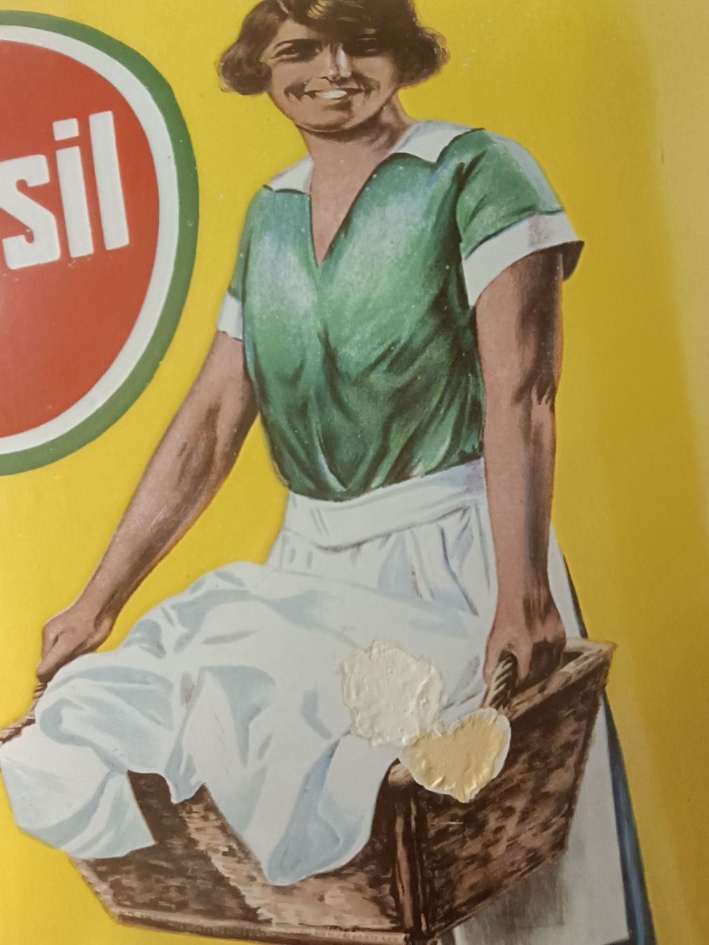 Persil Insegne: Emaille Schild original / Persil - Waschkorbfrau von 1930 – Usato da Brugg AG venduto da Ente015 2