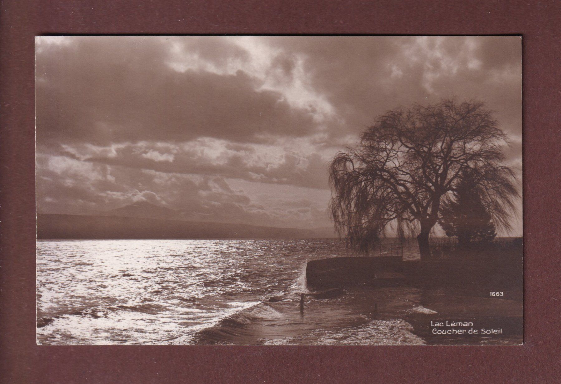 Ansichtskarten: LAC LEMAN - Coucher de soleil – Gebraucht aus Pully von nicecards-shop