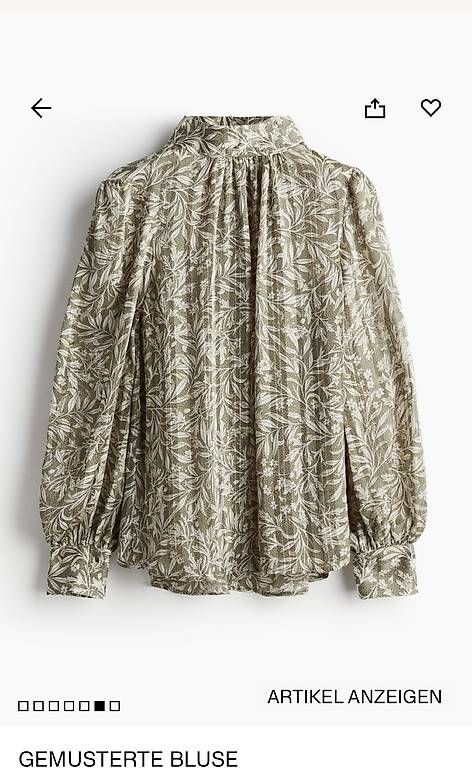 H&M Camicette: H&M gemusterte Bluse Grösse S – Usato da Bolligen venduto da nic_sk8y