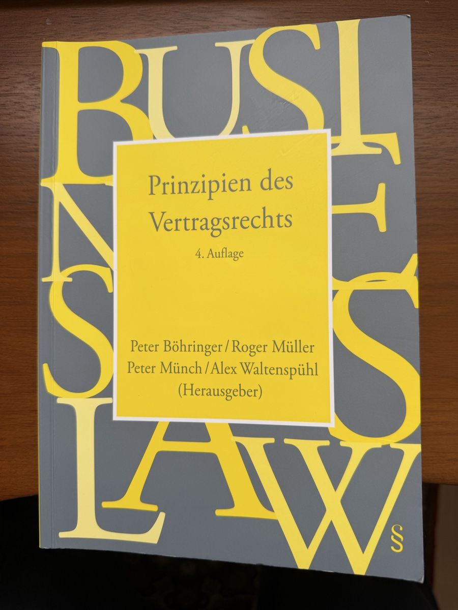 Libri: Prinzipien des Vertragsrechts, 4. Auflage – Usato da Ittigen venduto da sim_s229