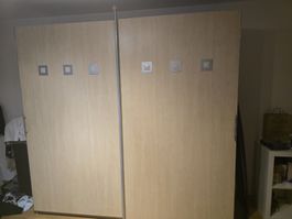 Schwebetürenschrank Buche 2 Türen Grösse 212x225x65cm