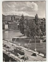 Postkarte Genf, Le Pont du Mont-Blanc, Cathédrale St. Pierre