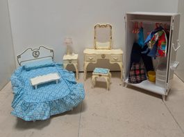 Lot de meubles pour poupée Sindy de Pedigree années 70 - 80