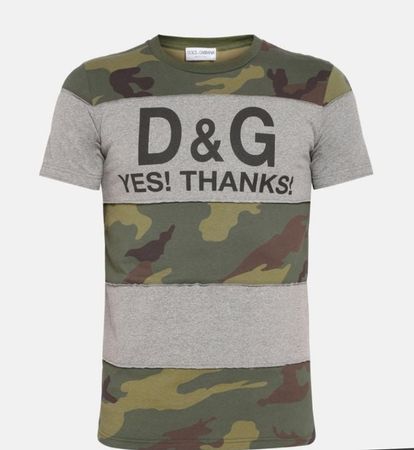 D&G T-Shirt Tarnmuster grau neu mit Etikett
