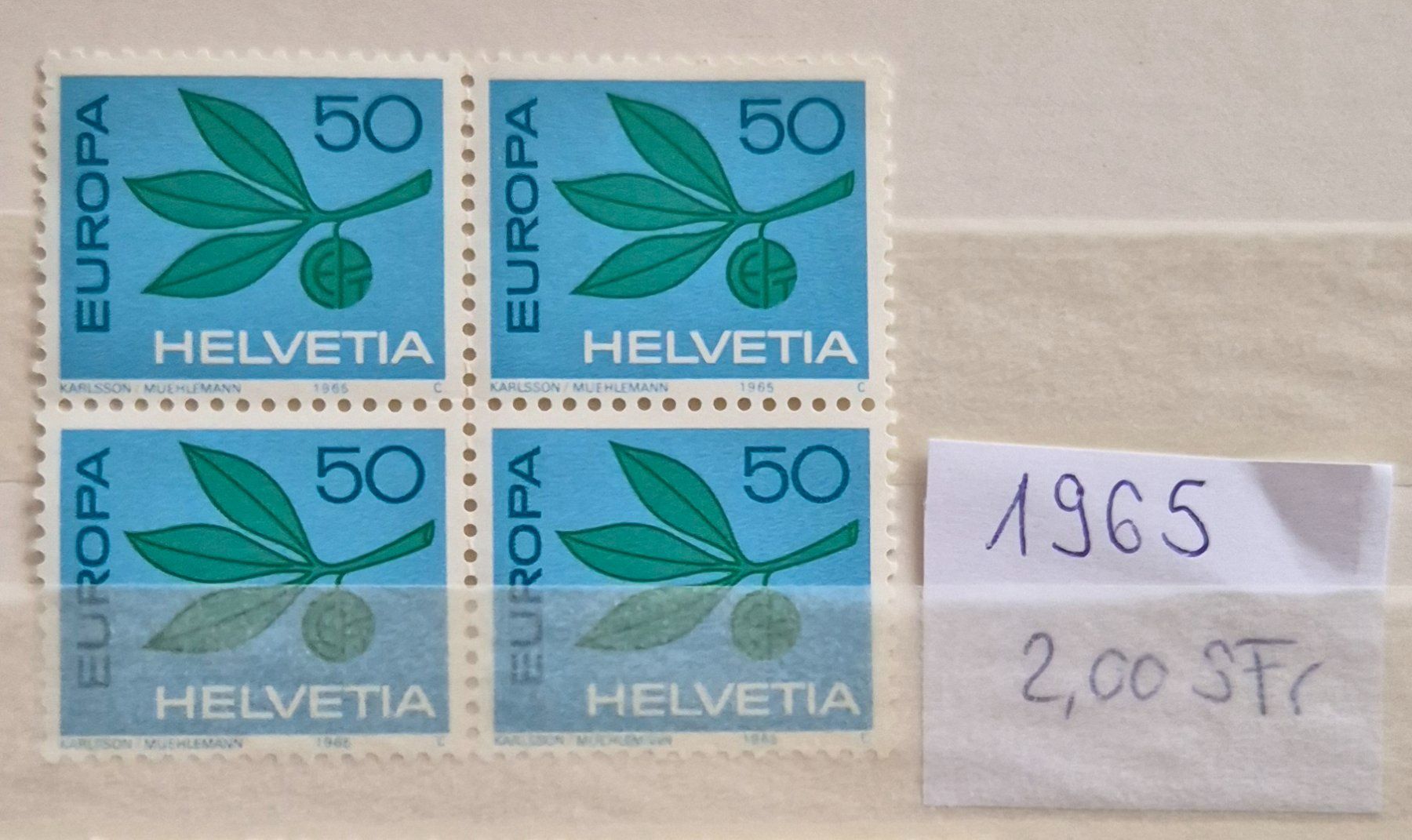 Tutti i francobolli: 4er Block 1965 postfrisch – Usato da Buus venduto da papillon098