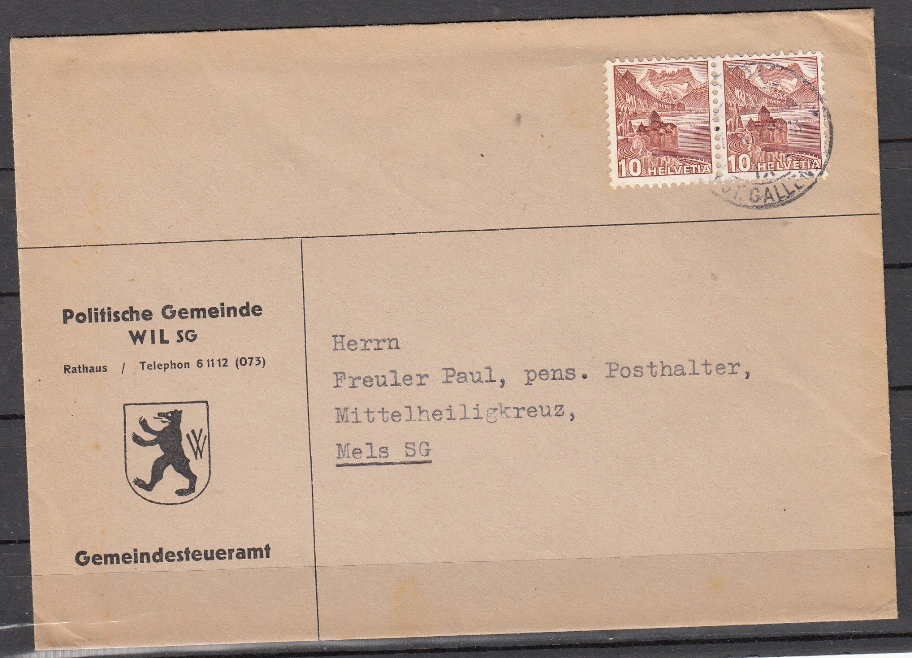 Alle Briefmarken: Brief Schweiz Mit Marke Landschatsbilder – Gebraucht aus Herrliberg von Lfrifda