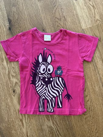 Pinkes Shirt Zebra Motiv, ca Gr. 92