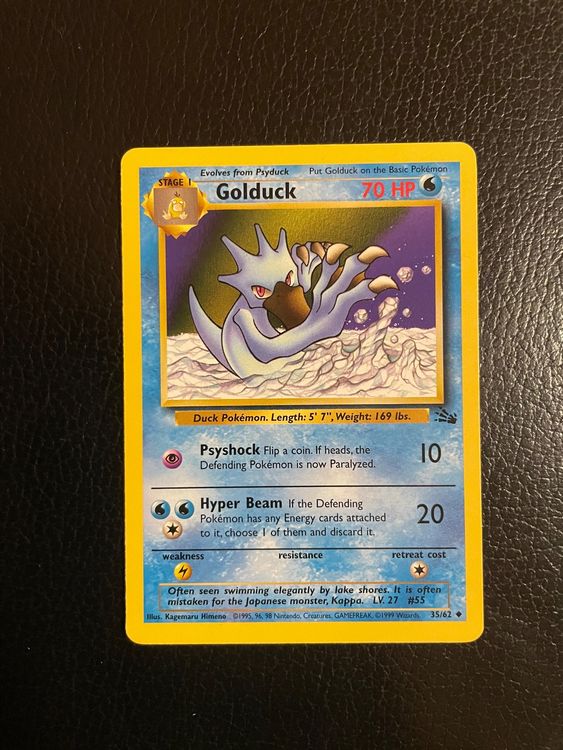 Golduck 1st Edition (Non-Holo) 35/62 – Fossil