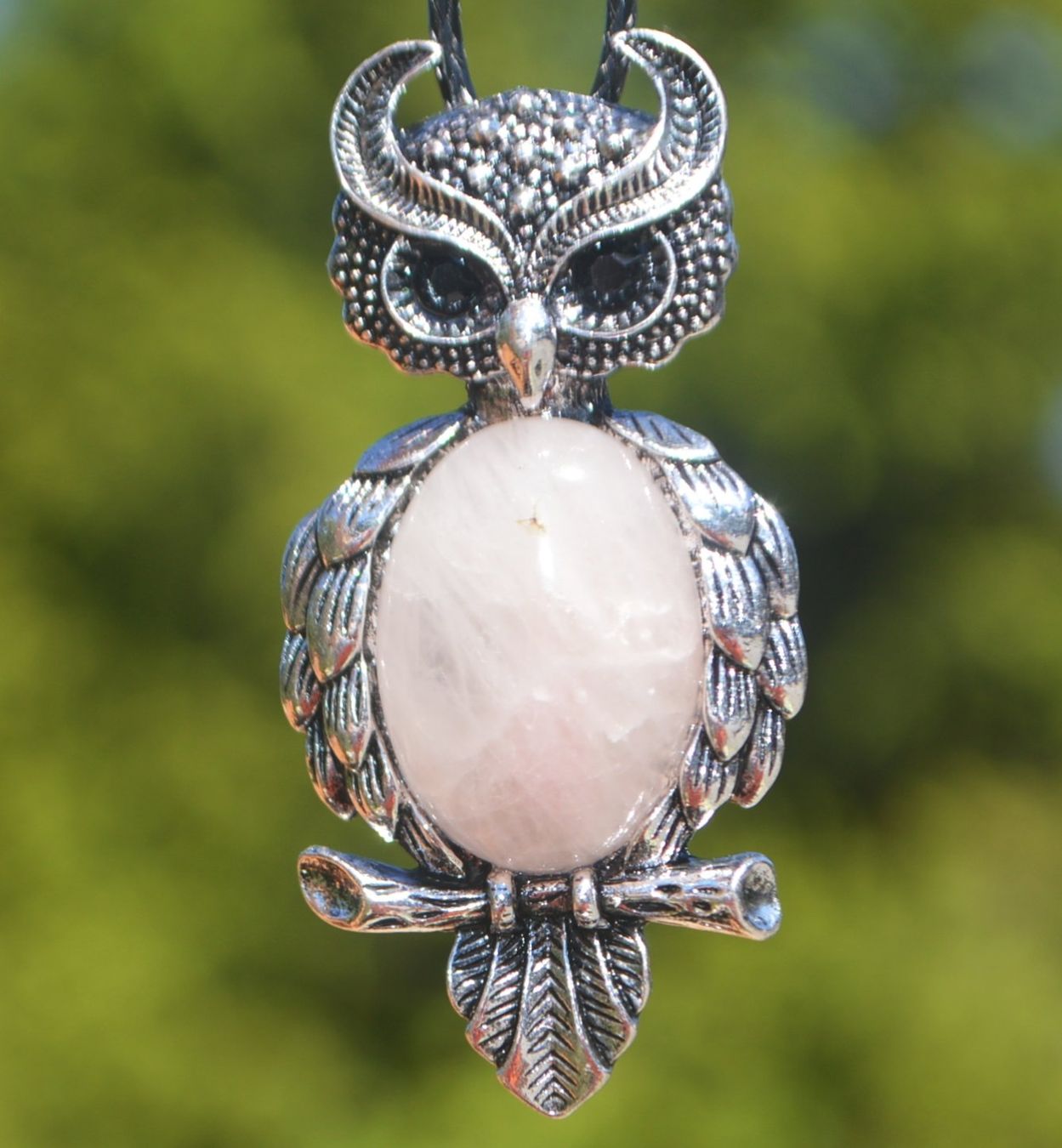 Spille & Fermagli: Brosche oder Halskette T-218 – Eule – Rosa Quarz – Nuovo e nell'imballaggio originale da Goldiwil (Thun) venduto da han_v5b7 2