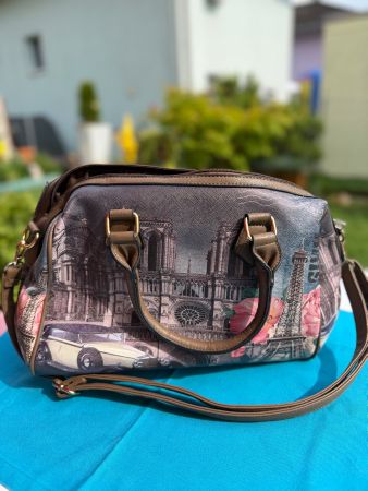 Paris Tasche Handtasche mit Eiffelturm & Notre Dame