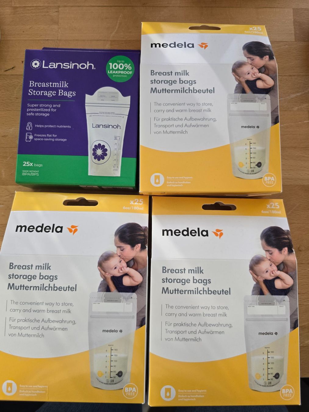 Medela Repas pour bébés: Muttermilchbeutel 3 Medela,  1 Lansinoh – Neuf avec emballage d'origine à Seedorf UR par Kali_fornia