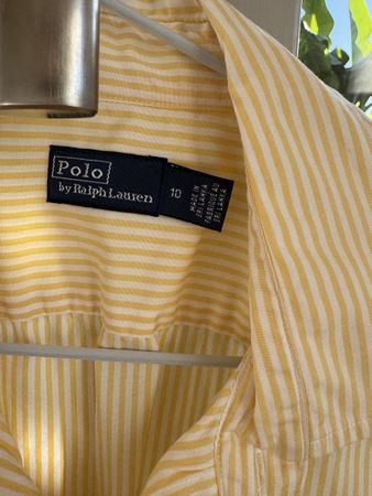 Polo Ralph Lauren Bluse gelb gestreift Grösse 10 gebraucht