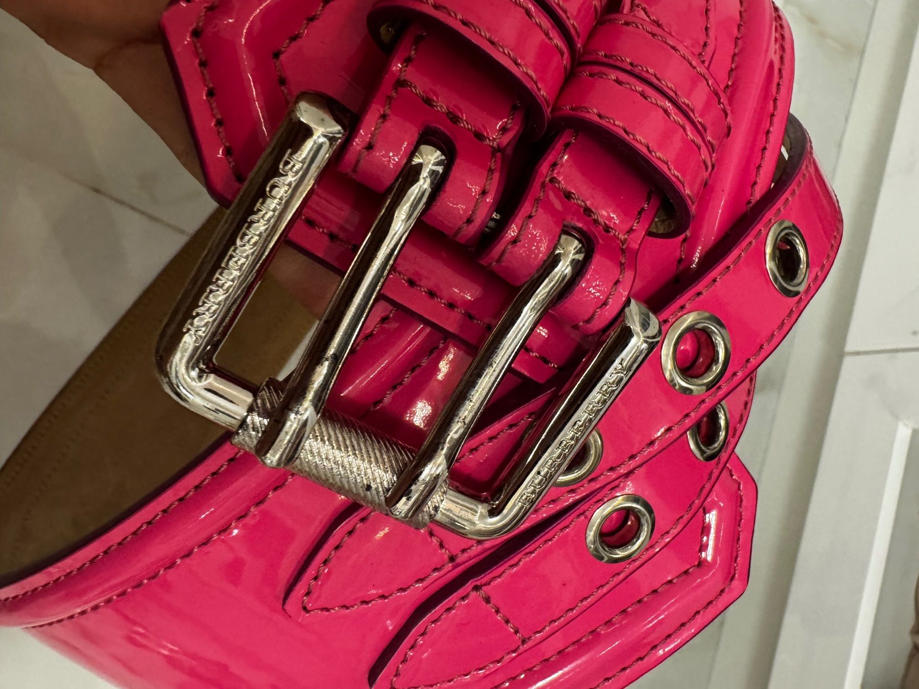 Burberry Cinture: Pinker Burberry Gürtel – Usato da Effretikon venduto da SundF 1