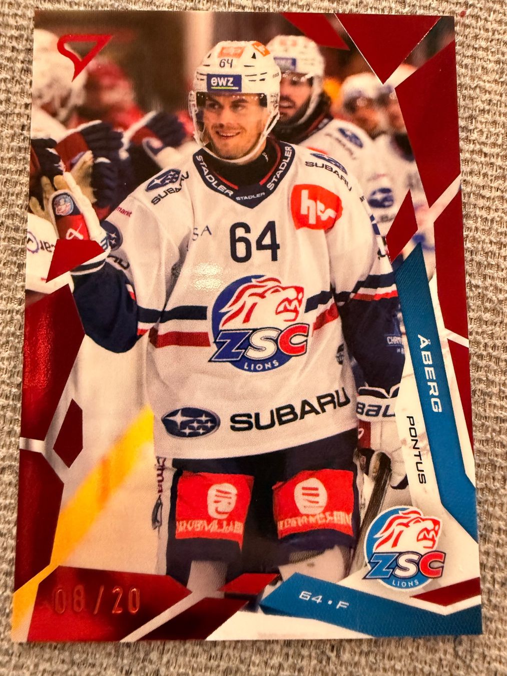 Sportzoo Carte collezionabili: Pontus Aberg - ZSC - red parallel - 08/20 – Nuovo (secondo la descrizione) da Cheyres venduto da KeK04
