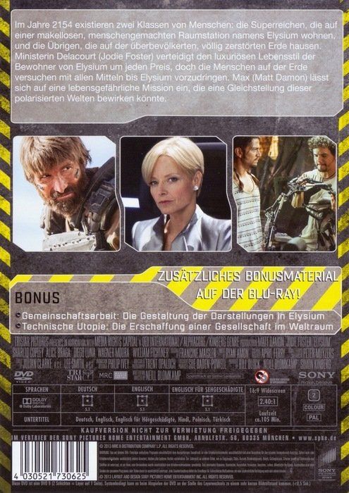 Alle DVDs: Elysium – Neu (gemäss Beschreibung) aus Volketswil von Fraese1 1
