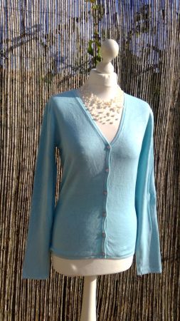 Gilet Jaquette bleu turquoise BEUTLER, taille S
