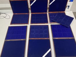 LOT Münzboxen blau/brau //i401