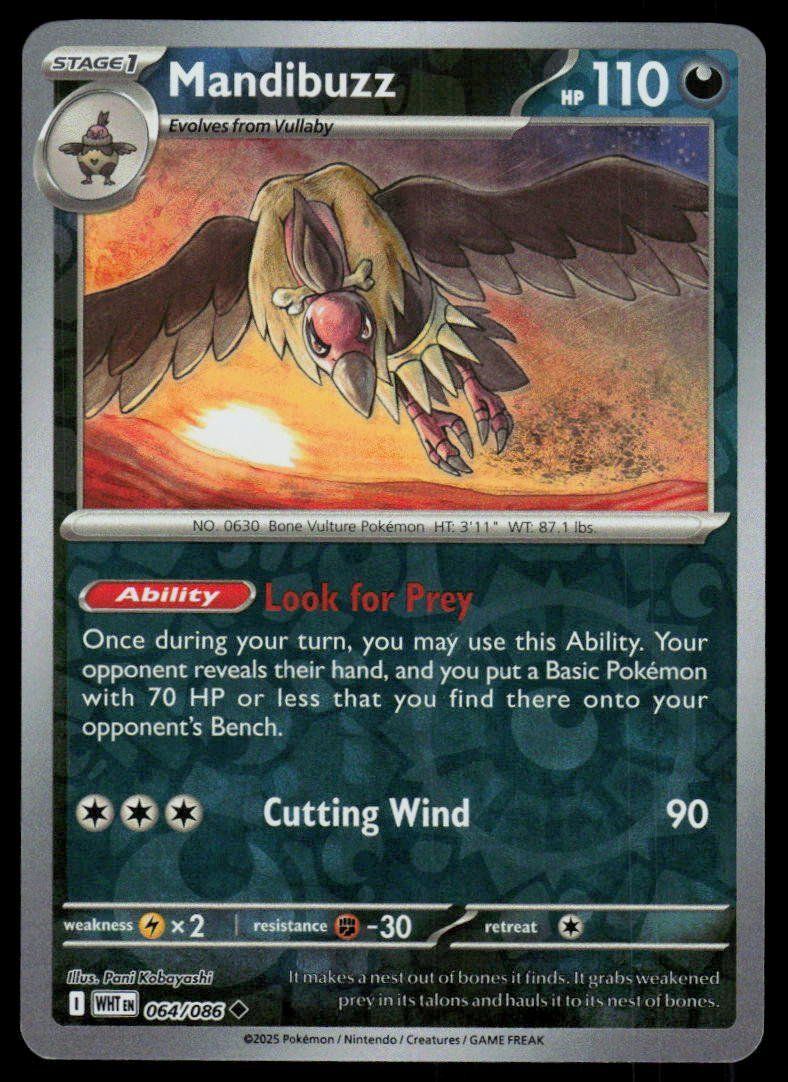 Pokémon Carte collezionabili: Pokemon Mandibuzz 064/086 – Usato da Herisau venduto da Pokemon2025