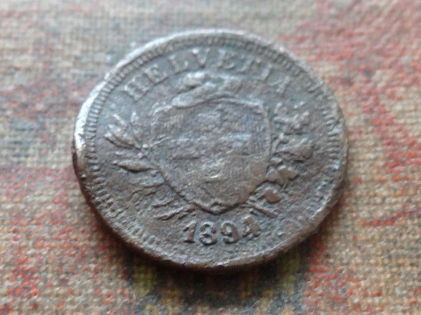 Tutti le monete: 1 Rp. 1894  (A) – Usato da Romanel-sur-Lausanne venduto da Swift13