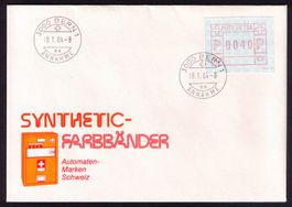 ATM 6/6lllb_ill. FDC 18.1.84 BERN 1_ERSTTAG NEUES FARBBAND !