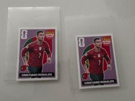 2 x Panini Cristiano Ronaldo Extra Sticker
