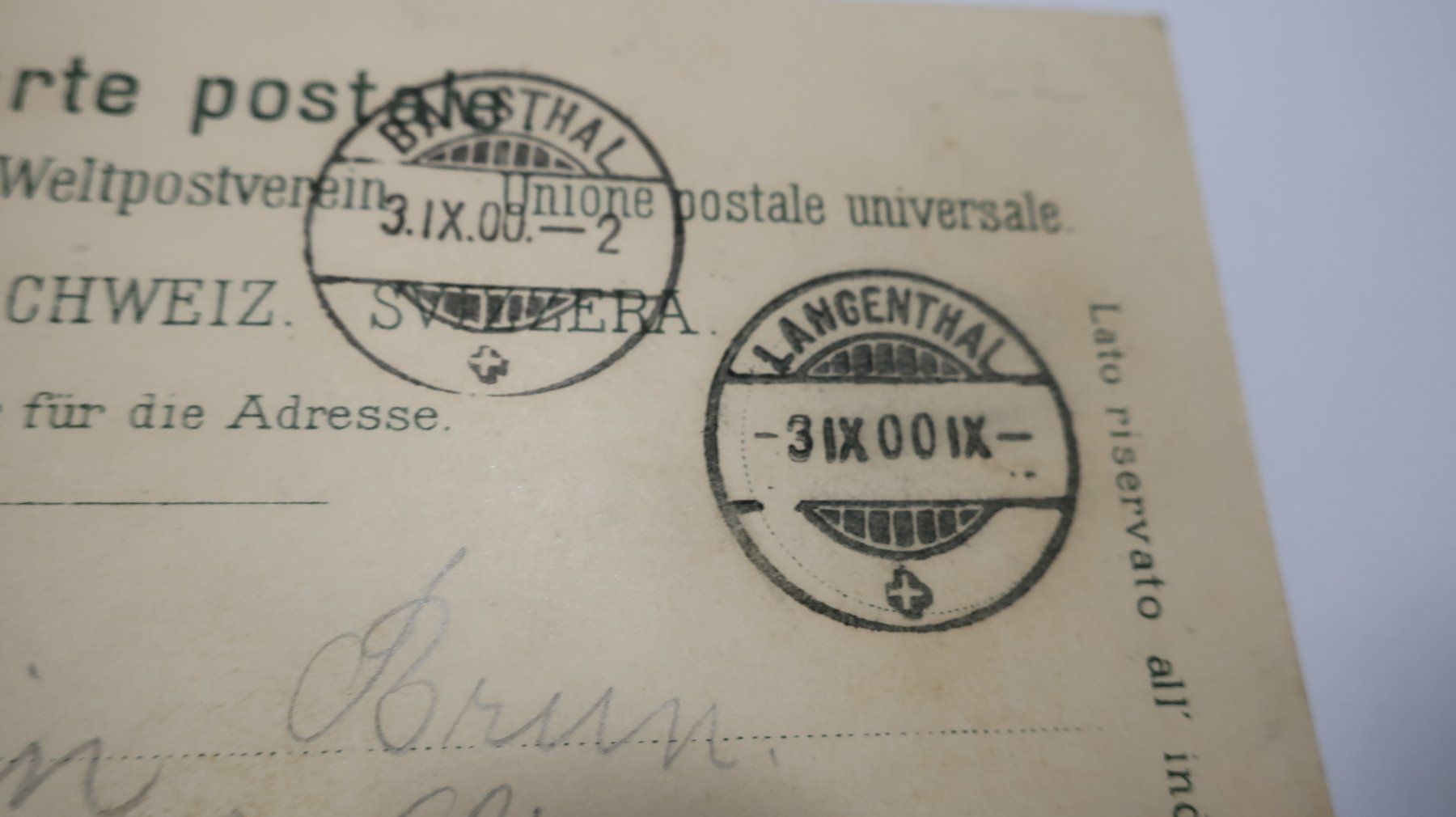 Cartoline postali: Gruss aus Langenthal 1900 – Usato da Cormoret venduto da Pascalll2001 9