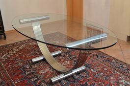 table en verre ovale